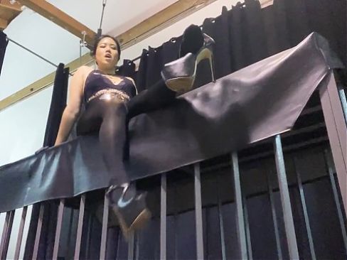 Dominatrix Maras Leather Cage Bed Fantasy [BDSM Kinky POV]