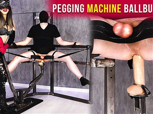 Pegging Fucking Machine and Hard Ballbusting - Strapon Femdom Era